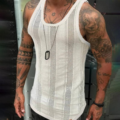 Men Vests Summer Sleeveless Shirts Gym Clothing